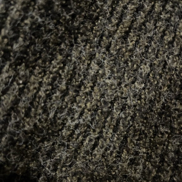 BP Women Small Olive Night Marl Weekend V-Neck Sweater Cozy Rib Knit Boxy - Picture 5 of 5